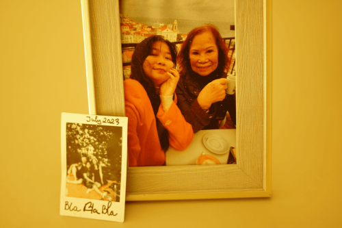 Kim’s grandma and friend visiting her in Lisbon